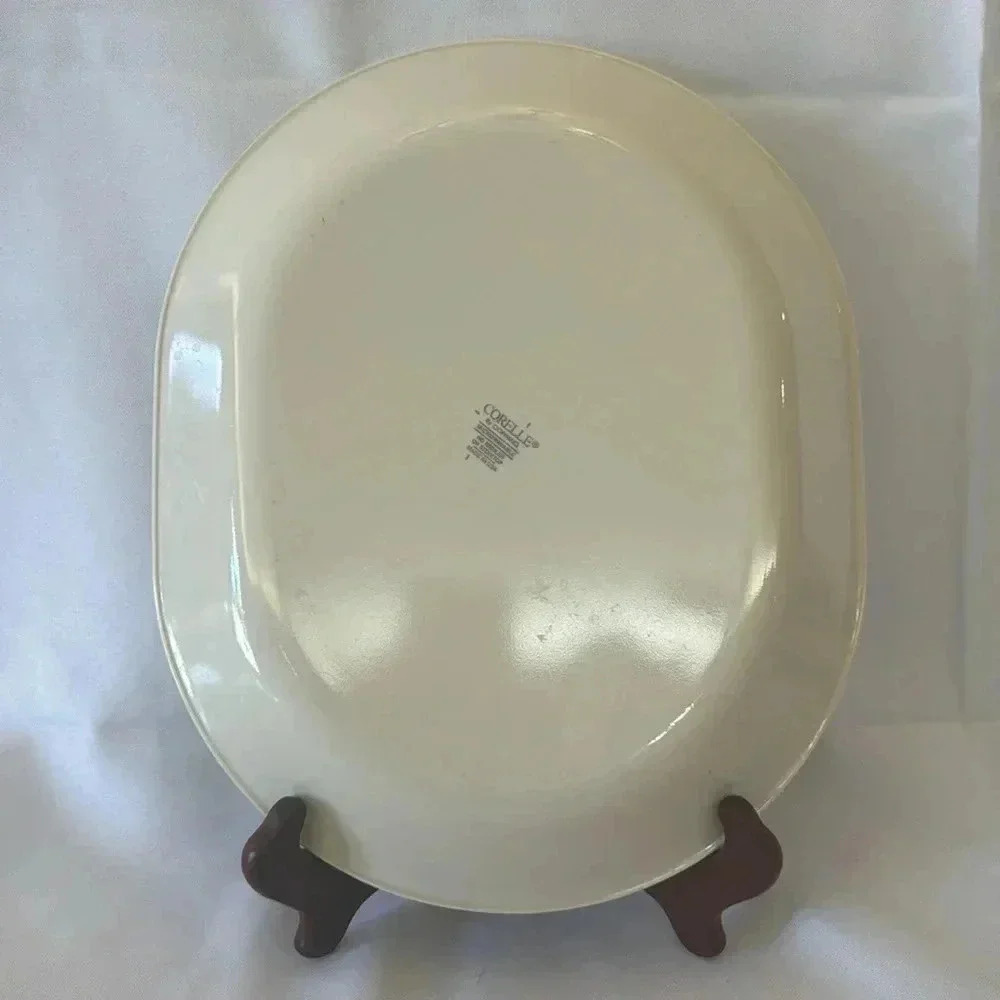 Corelle ENGLISH BREAKFAST 12” Serving Platter & 14 B&B Side Plates Pink Roses - Picture 3 of 6